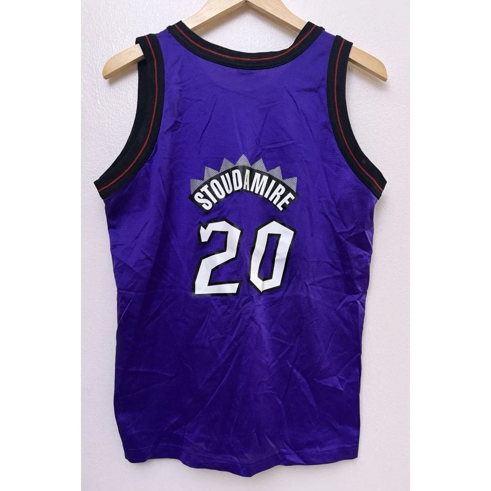 Vintage Champion NBA Toronto Raptors STOUDAMIRE #20 Jersey Purple Youth XL 18/20